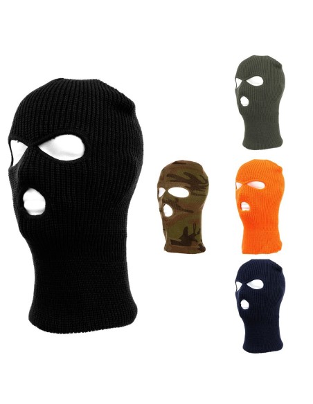 Passamontagna Balaclava pesante Mephisto 3 fori colori vari USA Fostex Garments