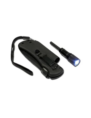 Coltello Survival 4 in 1 con Torcia Acciarino e Fischietto Fosco Industries