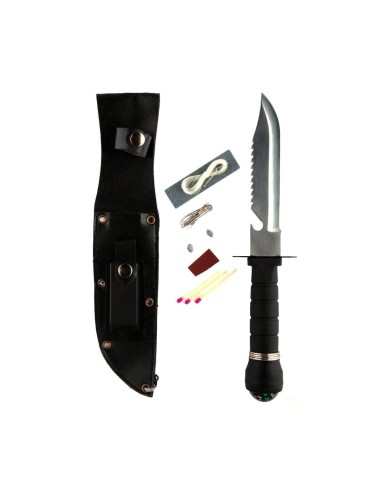 Coltello Survival Rambo con fodero e kit sopravvivenza Fosco Industries