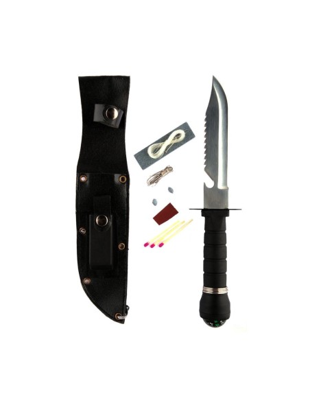 Coltello Survival Rambo con fodero e kit sopravvivenza Fosco Industries Coltello Survival Rambo con fodero e kit sopravvivenza Fosco Industries