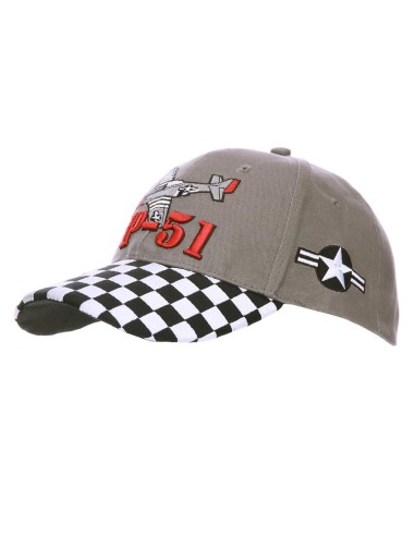 Cappello da Baseball militare P-51 Mustang Caccia USA WWII Fostex Garments