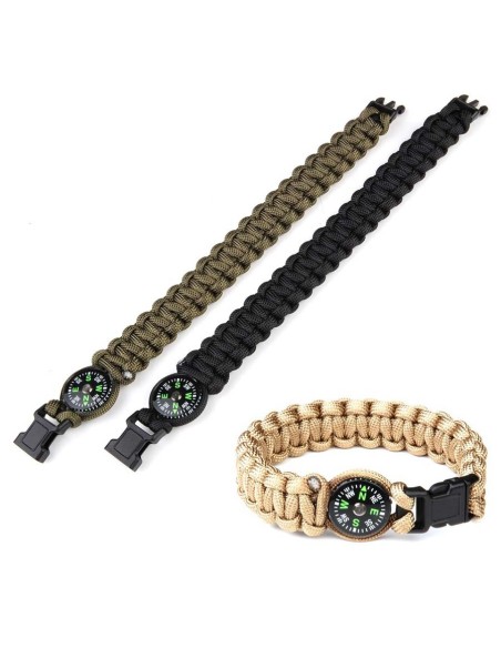 Braccialetto militare Paracord bussola K2023 23 cm 9" 101 INC Braccialetto militare Paracord bussola K2023 23 cm 9" 101 INC