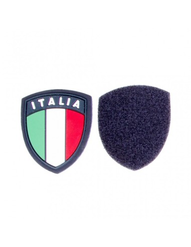 Toppa patch scudetto Italia con retro rimovibile in velcro