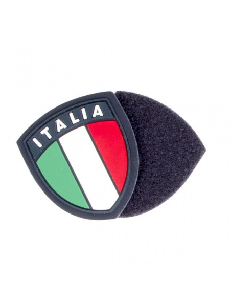 Toppa patch scudetto Italia con retro rimovibile in velcro Toppa patch scudetto Italia con retro rimovibile in velcro