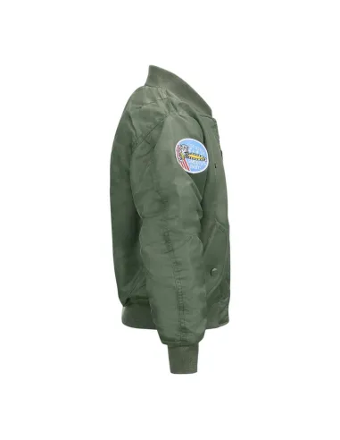 Giacca Bomber Militare MA-1 verde da bambino con toppe USAF Fostex Garments