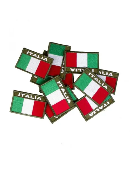 Etichetta bandiera Italia Ricamata rettangolare SBB Brancaleoni