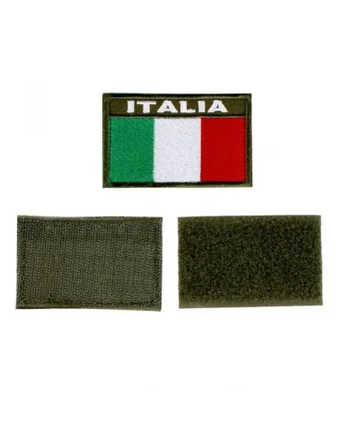 Etichetta bandiera Italia Ricamata rettangolare SBB Brancaleoni