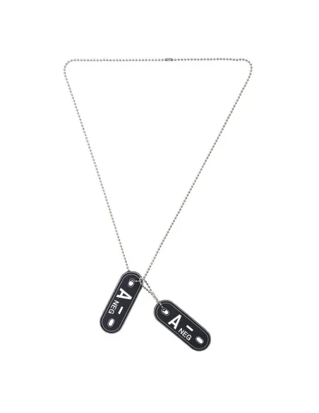 Dog tag piastrina patch 3D PVC velcro gruppo sanguigno A- negativo fluo 101 INC