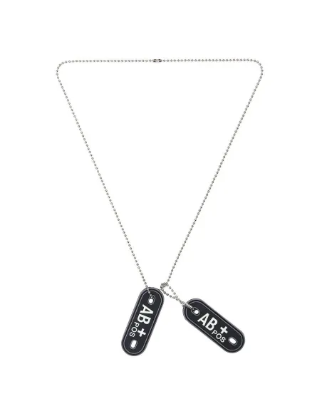 Dog tag piastrina patch 3D PVC velcro gruppo sanguigno AB+ positivo fluo 101 INC
