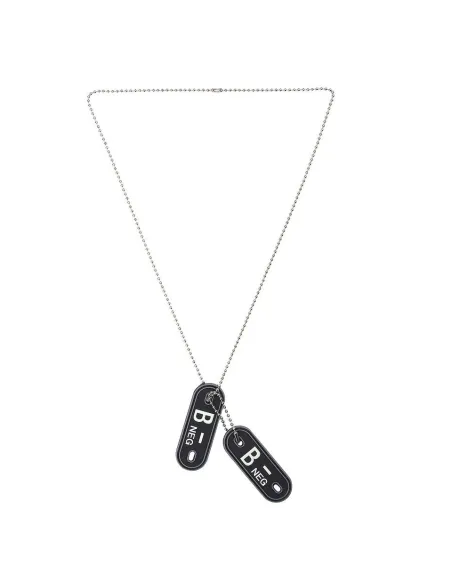 Dog tag piastrina patch 3D PVC velcro gruppo sanguigno B- negativo fluo 101 INC
