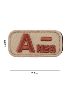 Toppa patch grande gruppo sanguigno A- negativo coyote 101 INC