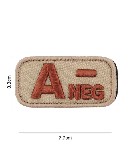 Toppa patch grande gruppo sanguigno A- negativo coyote 101 INC