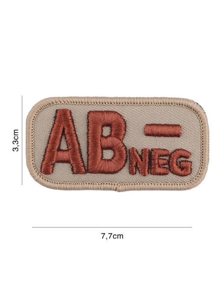 Toppa patch grande gruppo sanguigno AB- negativo coyote 101 INC