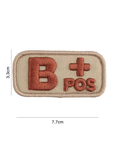 Toppa patch grande gruppo sanguigno B+ positivo coyote 101 INC