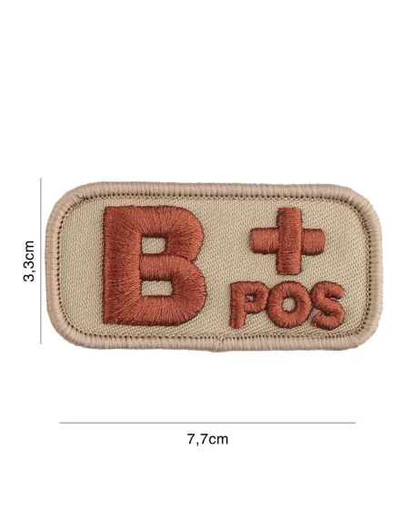 Toppa patch grande gruppo sanguigno B+ positivo coyote 101 INC