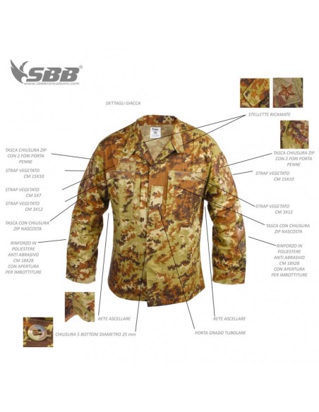 Uniforme CBT 100% cot. vegetata mod. 2013 (AGG.2019) SBB Brancaleoni