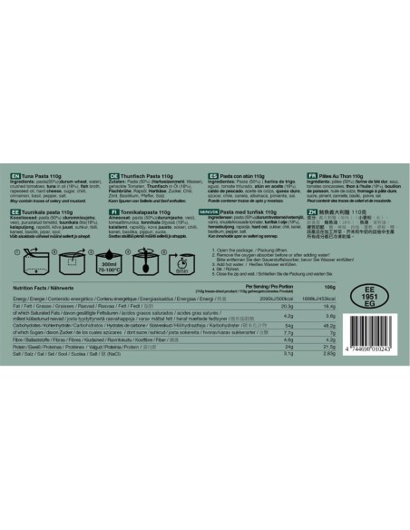 Razione pasta la tonno 110 gr Tactical Foodpack Tactical Foodpack