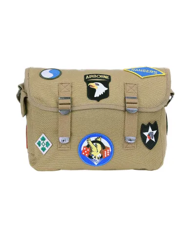 Borsa tracolla canvas Stemmi Seconda Guerra Mondiale WWII Fostex Garments