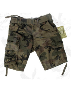 Pantaloncino cargo stone washed con cintura colori vari Kosumo