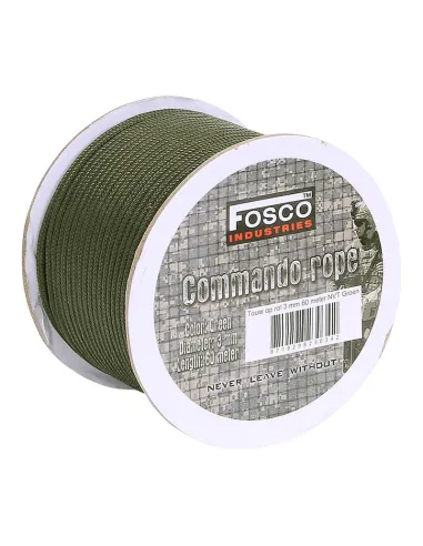 Rullo Corda utility militare 60 metri in Nylon spessore 3 mm Fosco Industries