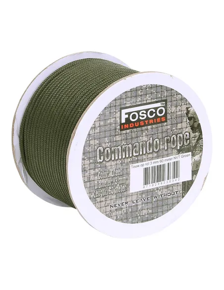 Rullo Corda utility militare 60 metri in Nylon spessore 3 mm Fosco Industries