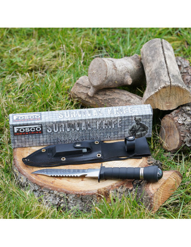 Coltello Survival Rambo con fodero e kit sopravvivenza Fosco Industries