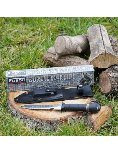 Coltello Survival Rambo con fodero e kit sopravvivenza Fosco Industries Coltello Survival Rambo con fodero e kit sopravvivenza Fosco Industries