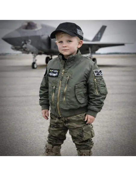 Giacca Bomber leggero tattico F-35 Bambino