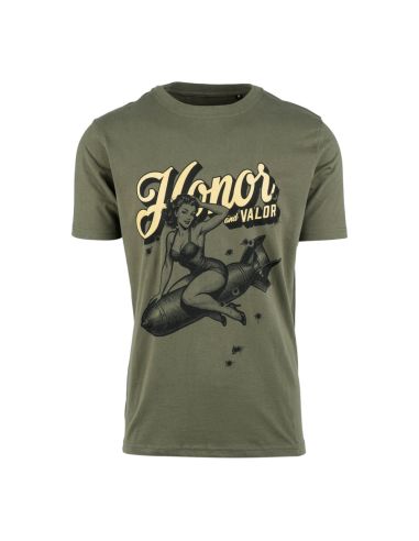 Maglietta T-Shirt Pin-up: Onore e Coraggio
