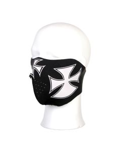 Maschera motociclista mezzo viso croce maltese