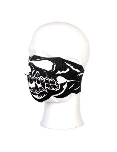 Maschera motociclista mezzo viso teschio bocca grande